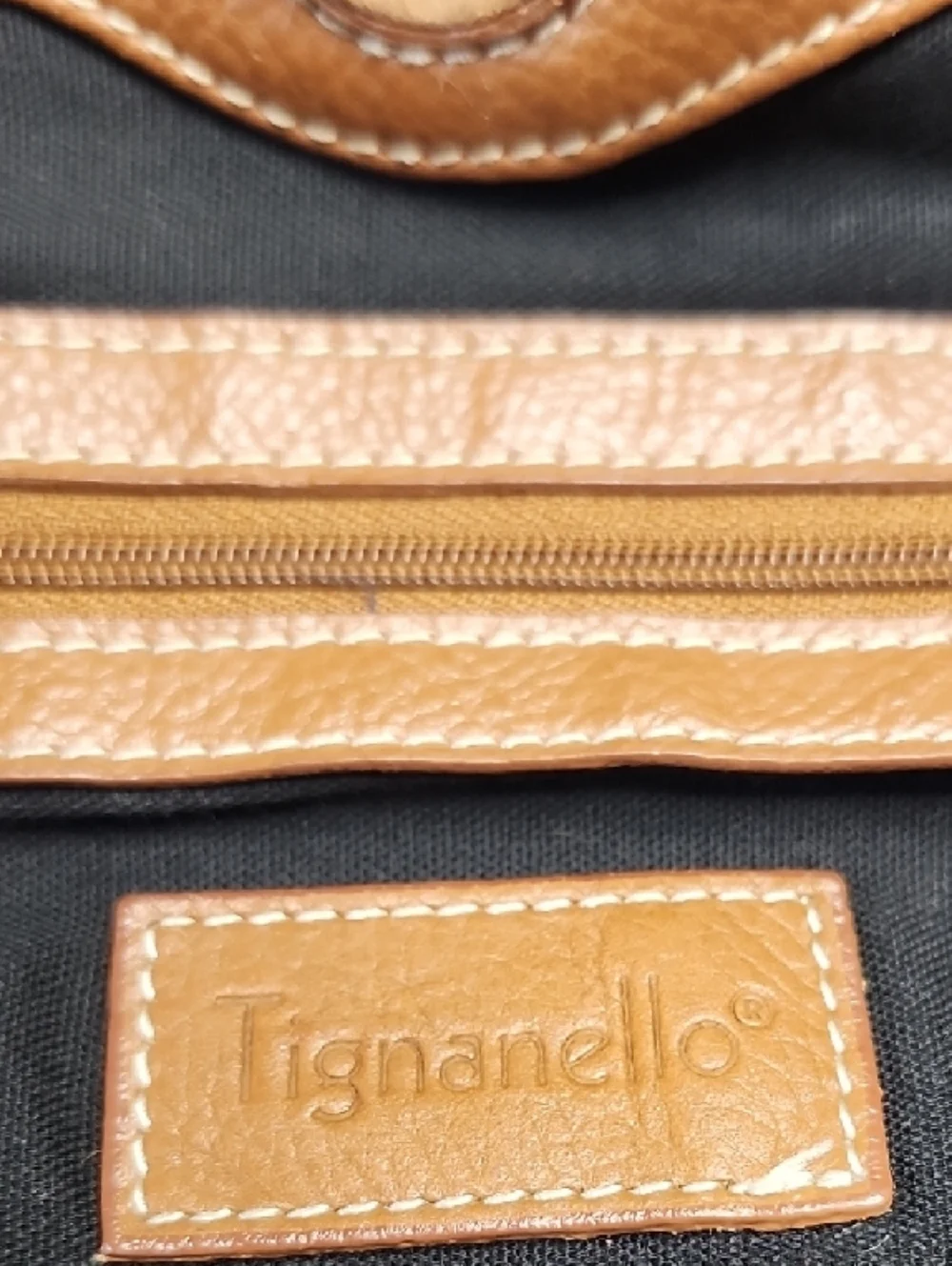 Tignanello Leather Hobo Shoulder Bag